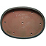 Oval blue-green bonsai pot by Seizan (Reihou, Kataoka Katsushi, master Seizan kiln) - 635 x 460 x 95 mm