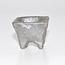 27 mm square pot – Hattori Tomoyuki, artisan style, dark finish, 21 mm high, 27 × 26 mm