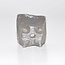 27 mm square pot – Hattori Tomoyuki, artisan style, dark finish, 21 mm high, 27 × 26 mm