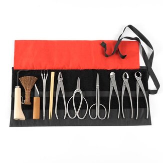 Matsu 12 piece bonsai tool set stainless steel, M/L (~210 mm)