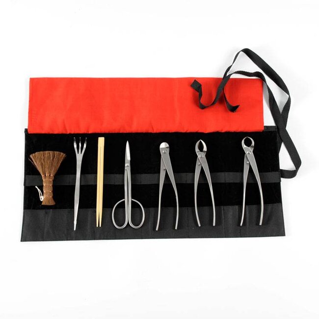 Set di utensili per bonsai da 8 pezzi in acciaio inossidabile, M / L (~ 210 mm)