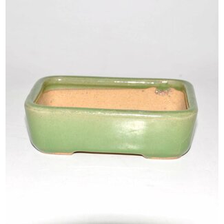 Hattori Tomoyuki Bonsai pot green 14 cm Hattori Tokoname