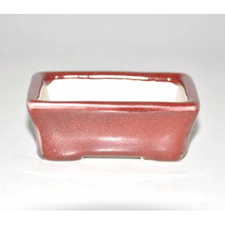 Juetsu Bonsai pot red 8 cm