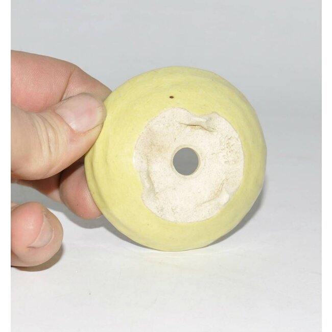 Round yellow pot, 6,5 cm
