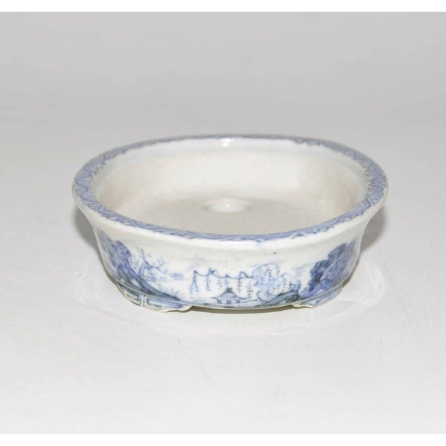 Ovale a mano Vaso verniciato 11 cm