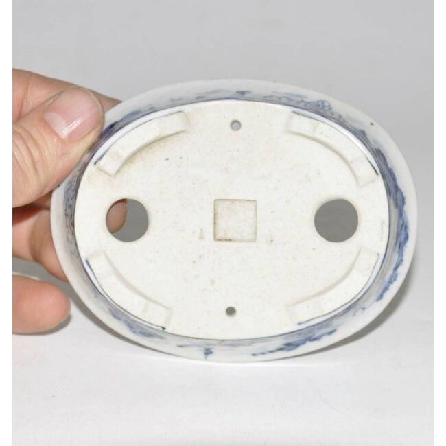 Oval Hand geschilderde pot 11 cm