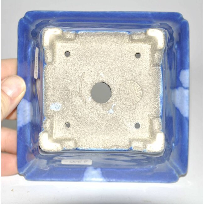 Rectangular licht blue pot