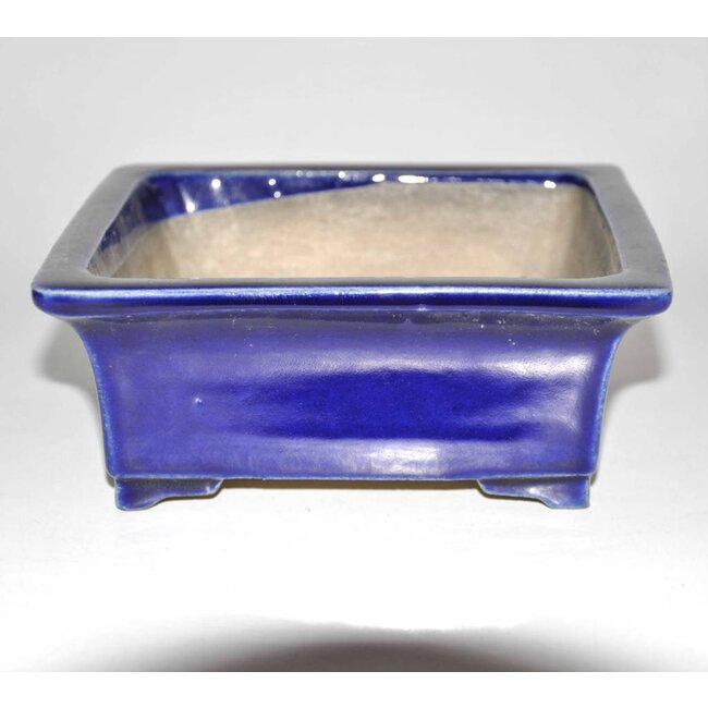 pote azul rectangular