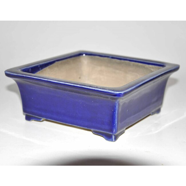 pote azul rectangular