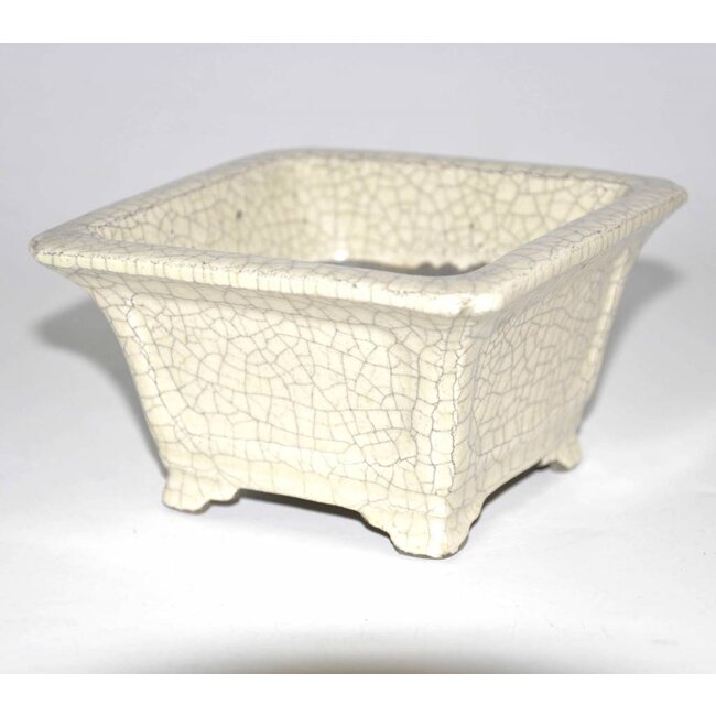 Rechthoekige witte pot