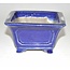 Rectangular blue bonsai pot