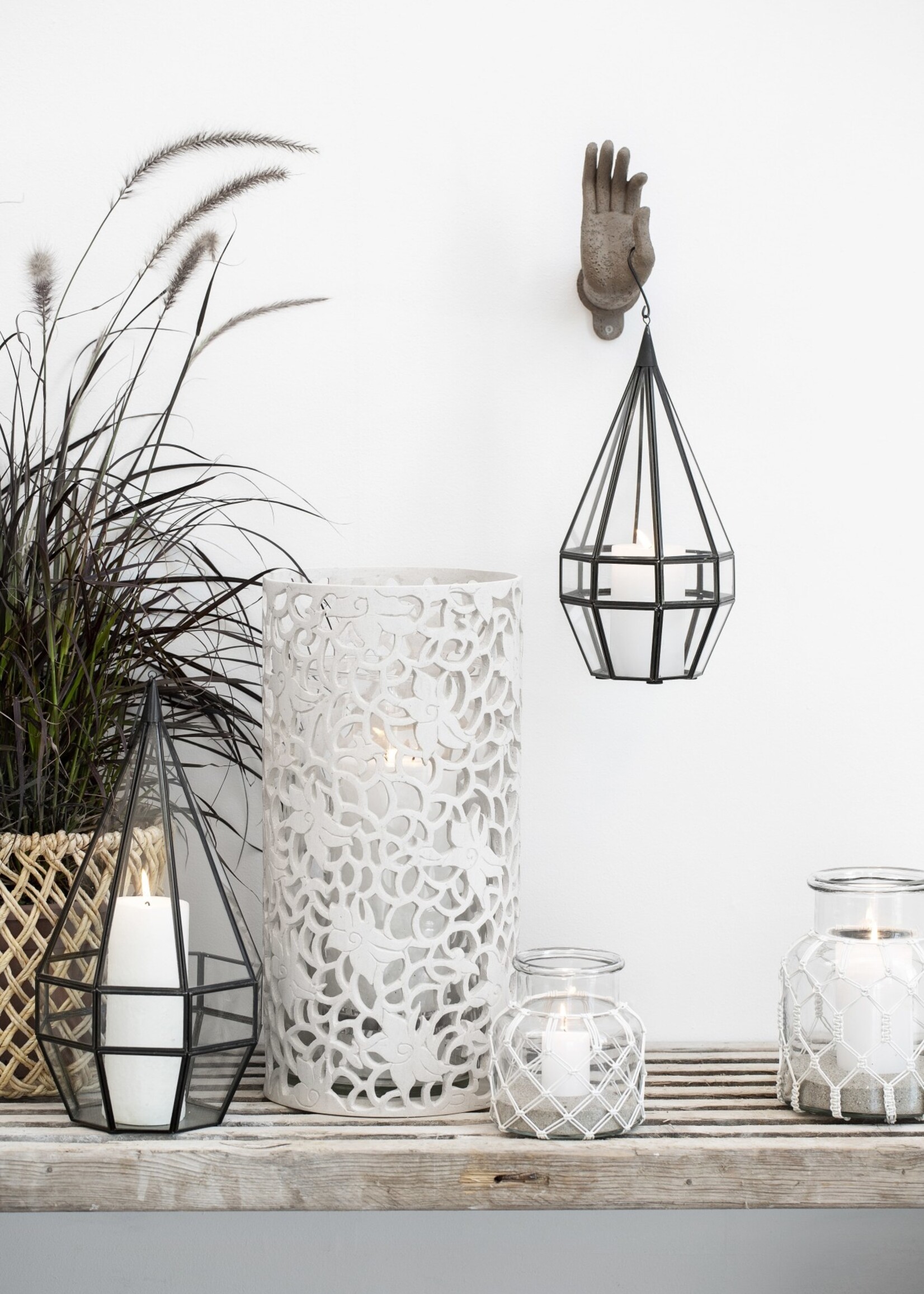 Lene Bjerre Extra large white pillar candle