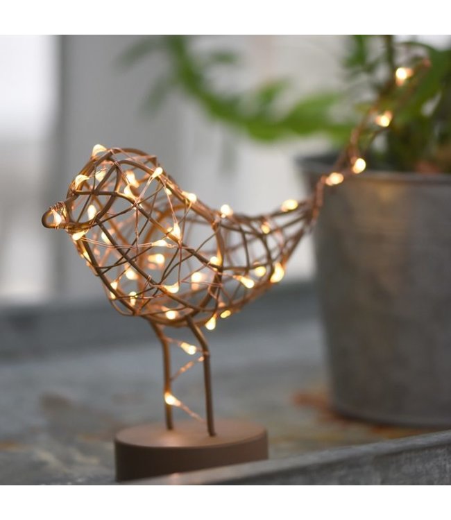 Lightstyle London Copper Robin Table Light