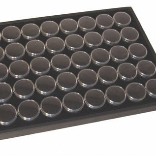 sliding tray content 40 round plastic boxes for gemstones