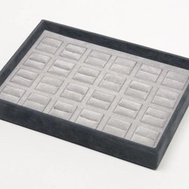 Stacking tray with 24 ring pads