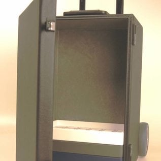 Light sample case with cart