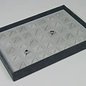 Stacking tray with 35 ring pads diagonal