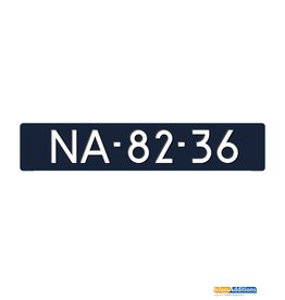 Imparts BV Blauwe kentekenplaat