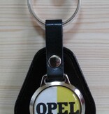 OPEL OPELS Schlüsselanhänger mit Logo. Schwarzes Leder