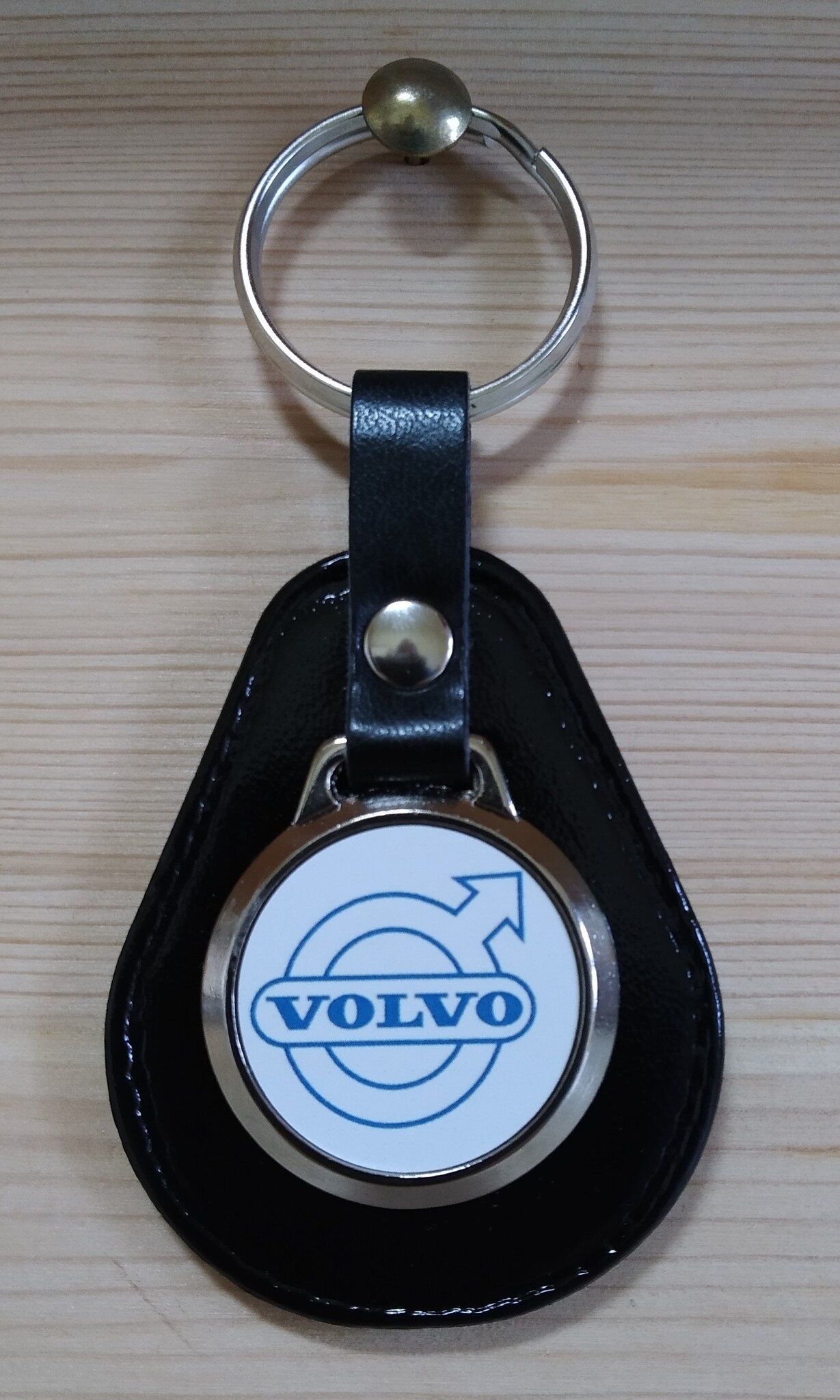 VOLVO VOLVO Porte-clés avec logo. Cuir noir