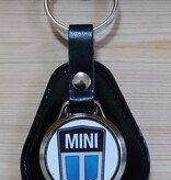 MINI CLASSIC MINI Porte-clés avec logo. Cuir noir