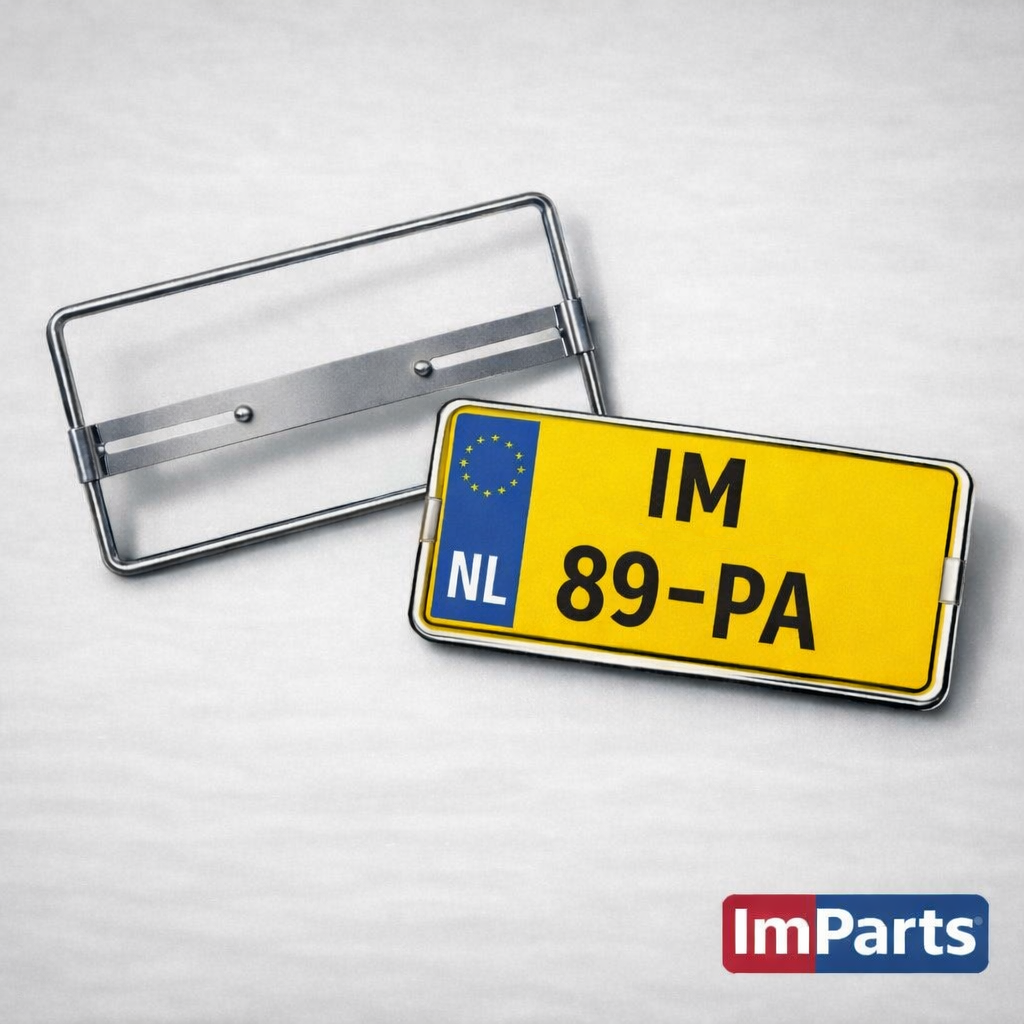 1ClassAdditions Supports de plaque d'immatriculation en chrome.
