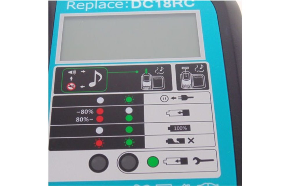 Vervangende lader voor Makita DC18RC DC18RA lader met indicatorscherm Replacement