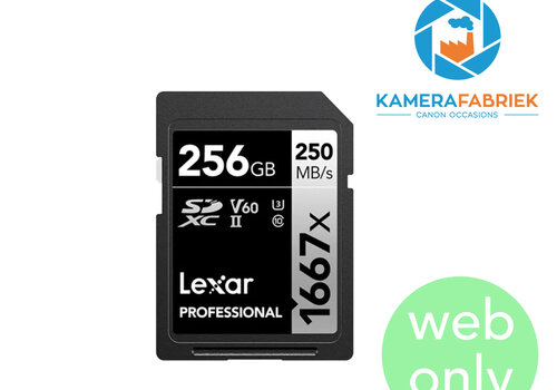Lexar 256GB SD kaart 1667x UHS-II V60 