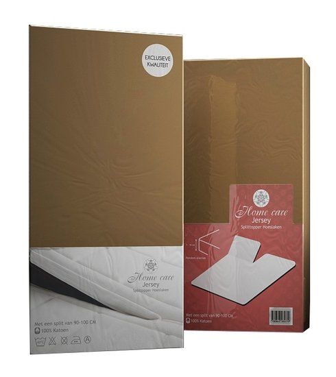 Split Topper hoeslaken jersey taupe