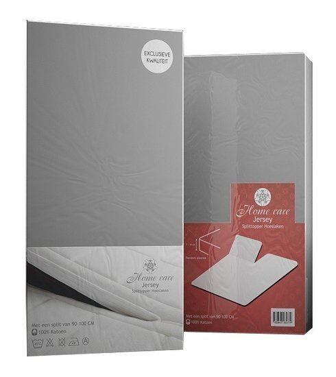 Split Topper hoeslaken jersey grijs