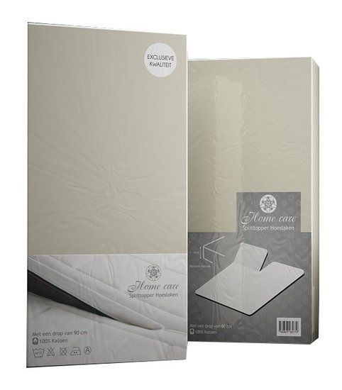 Split Topper hoeslaken katoen creme