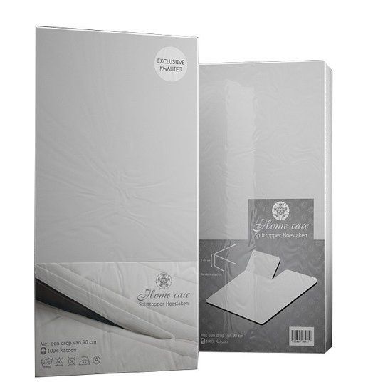 Split Topper hoeslaken katoen wit