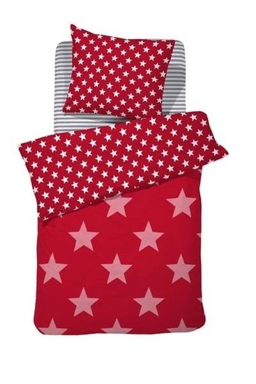 Damai kids Damai Dekbedovertrek Katoen starville 140x220 red 24