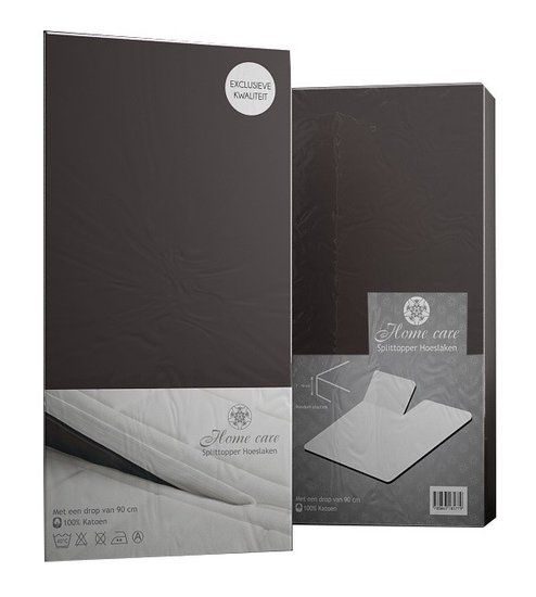 Split Topper hoeslaken jersey antraciet