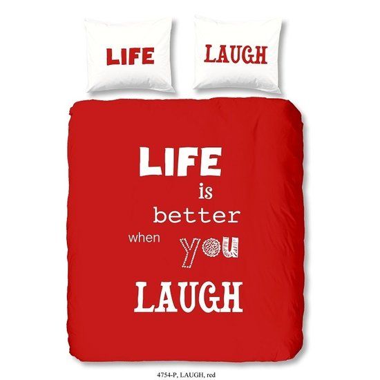 Goodmorning Dekbedovertrek Laugh Red