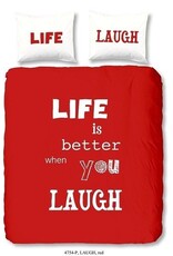 Goodmorning Dekbedovertrek Laugh Red 240 x 200/220