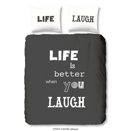 Goodmorning Dekbedovertrek Laugh Antraciet