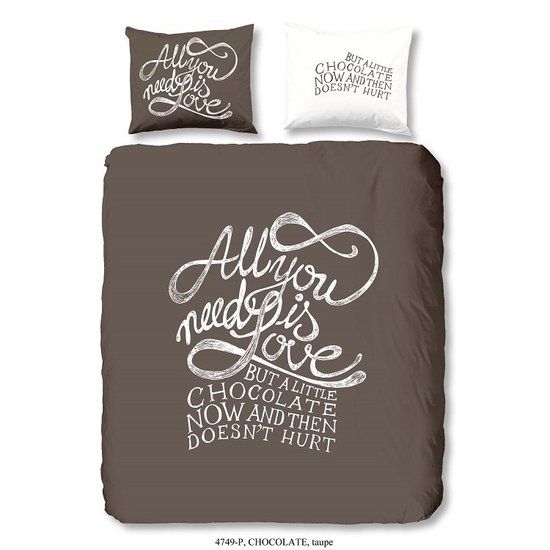Goodmorning Dekbedovertrek Chocolate Taupe 140 x 200/220