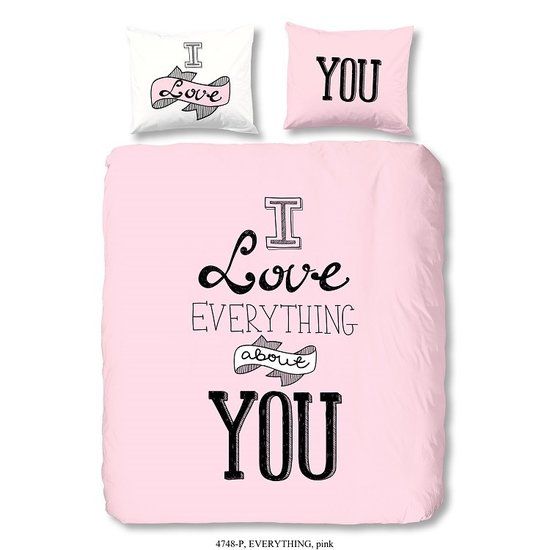 Goodmorning Dekbedovertrek Everything Roze 200 x 200/220