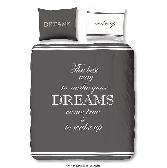 Goodmorning Dekbedovertrek Dreams Antraciet 240 x 200/220