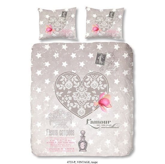 Goodmorning Dekbedovertrek Vintage Taupe 240 x 200/220