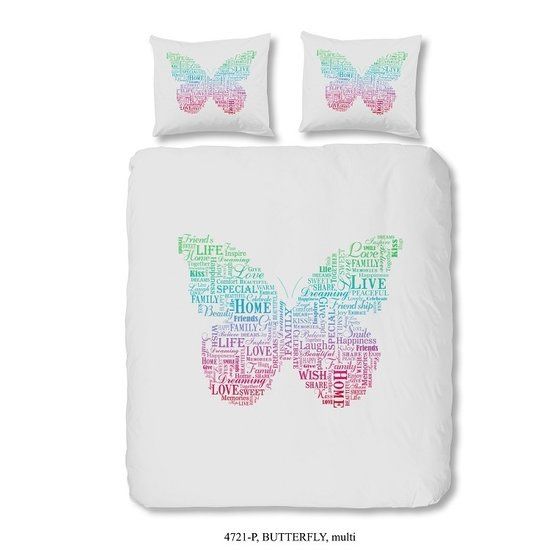 Goodmorning Dekbedovertrek Butterfly White 200 x 200/220