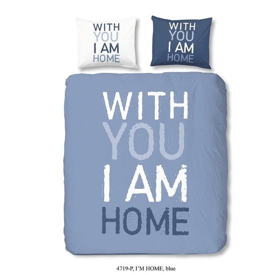 Goodmorning Dekbedovertrek I'M Home Blue 240 x 200/220