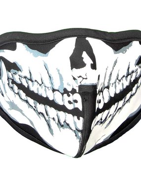Facemask Mouth Cap Skull Print/Black