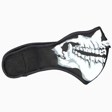Mondkap Skimasker Zwart/ Skeleton Skull Print Zwart/Wit - Officiële Merchandise Mondkap Skimasker Zwart/ Skeleton Skull Print Zwart/Wit - Officiële Merchandise