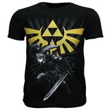 The Legend of Zelda The Legend of Zelda Link mit goldenem Hyrule-Wappen-Logo-T-Shirt