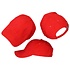Basic Plain Cap Red 3-Pack Basic Plain Cap Red 3-Pack