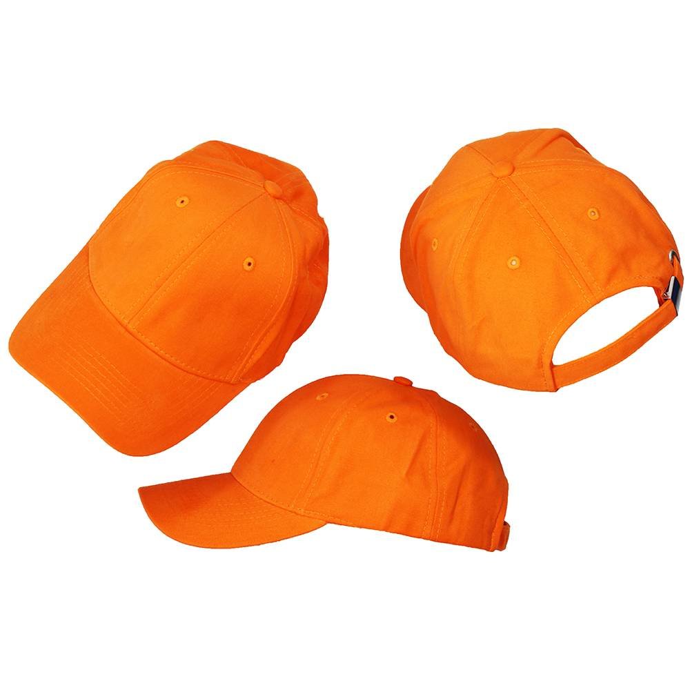 Basics Basic Plain Cap Orange 3-Pack