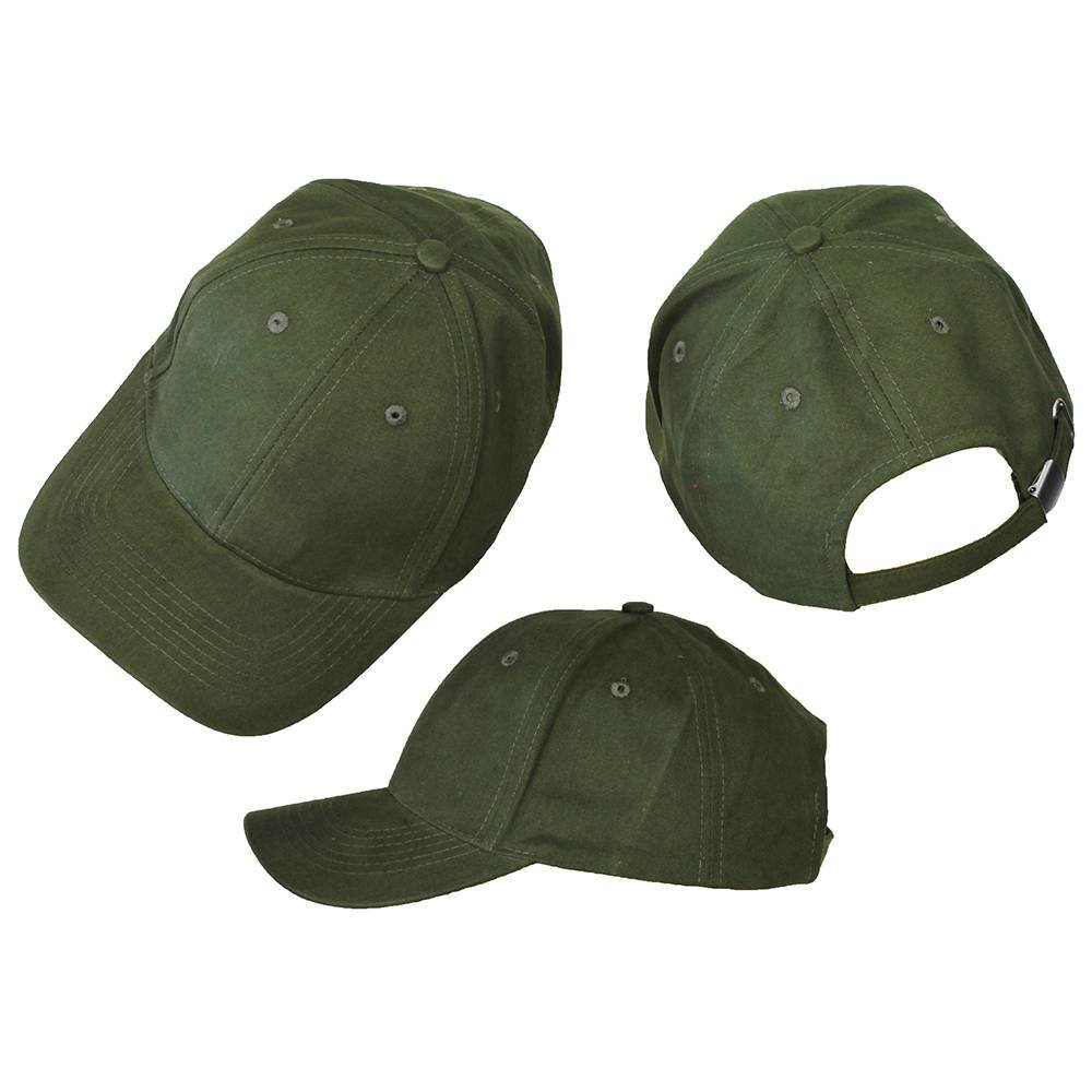 Basics Basic Plain Cap Moss Green 3-Pack