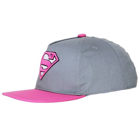 Superman Superman Supergirl Snapback Cap Cap Pink/Grey - Official Merchandise Superman Superman Supergirl Snapback Cap Cap Pink/Grey - Official Merchandise